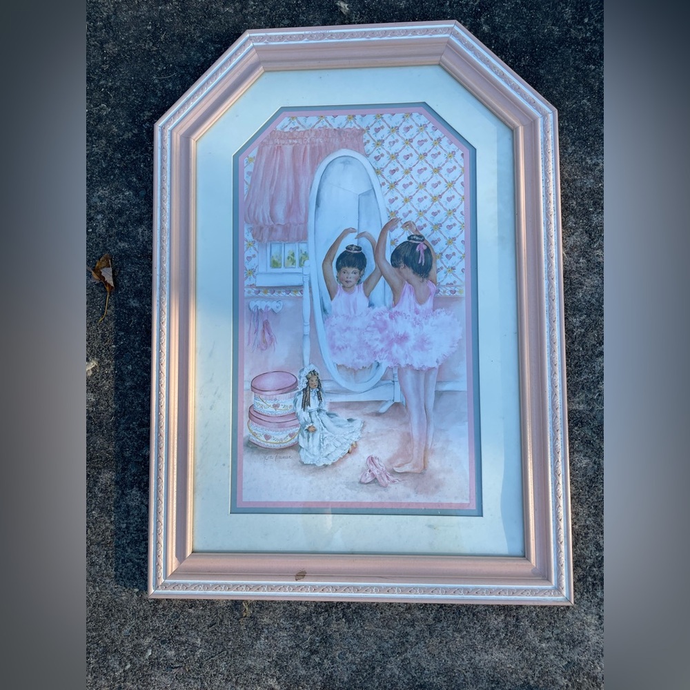 Pink Ballet Dancers Wall Art